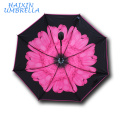 Compacto Vinilo Negro UPF&gt; 50 Anti-UV Travel Mini Sun Rain Umbrella para Mujeres Damas Niñas